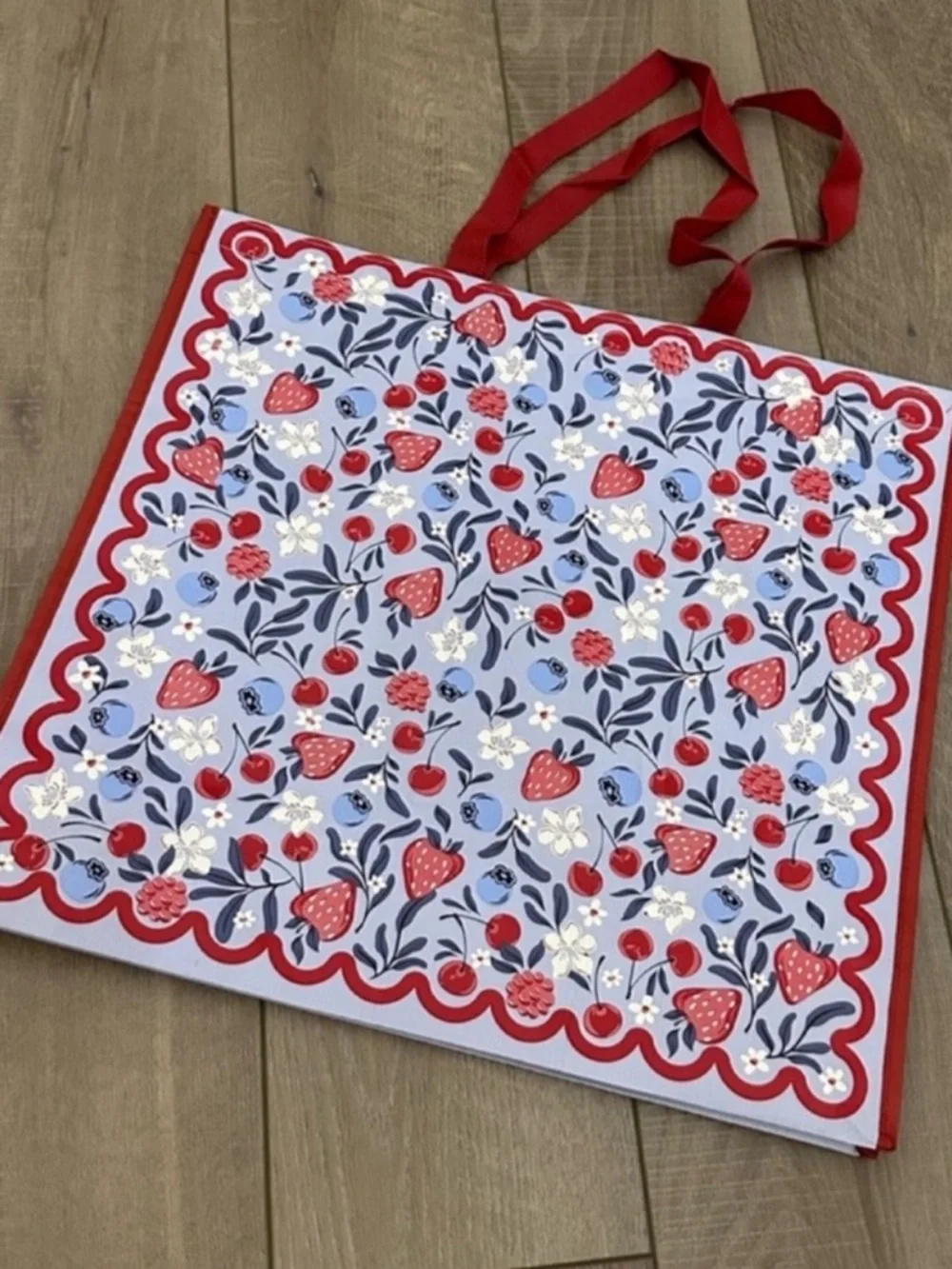 Homegoods TJMaxx Marshalls Viral Berry Print Reusable Shopper Tote Bag NWOT